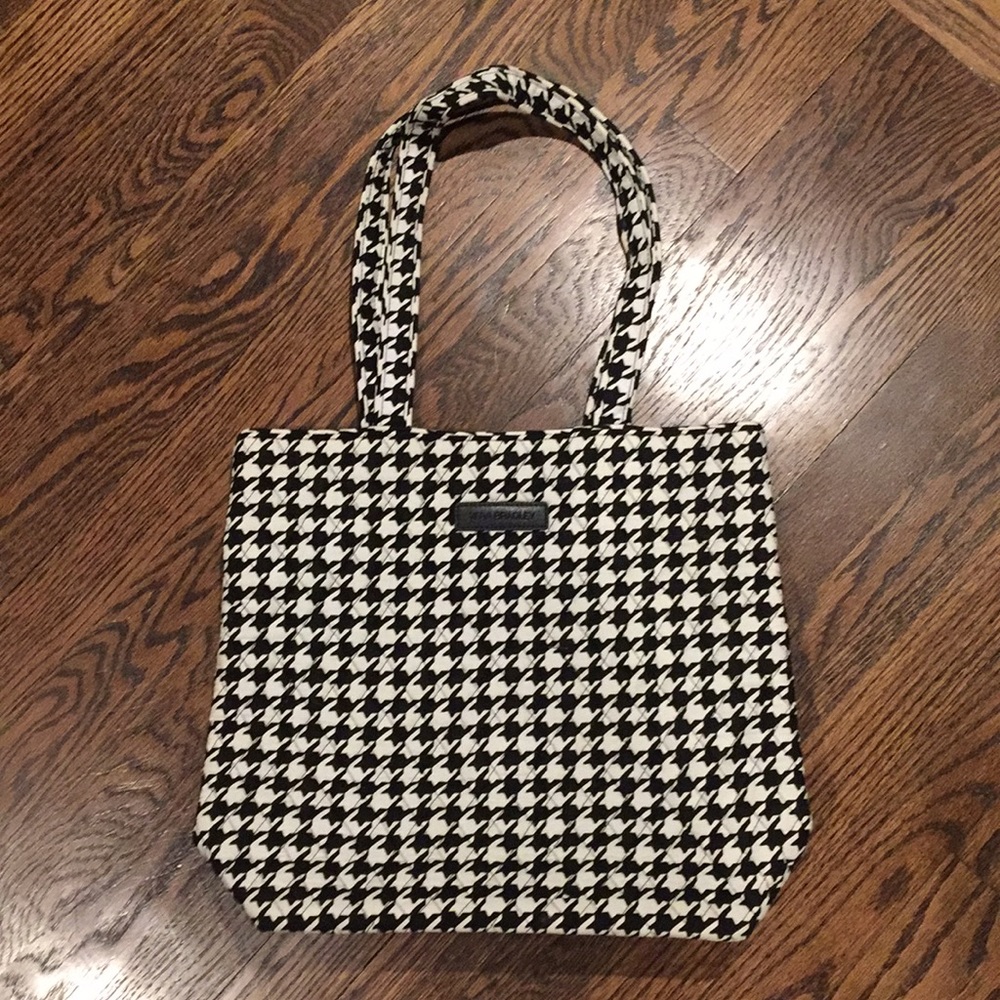 Vera Bradley black and white checkered tote bag